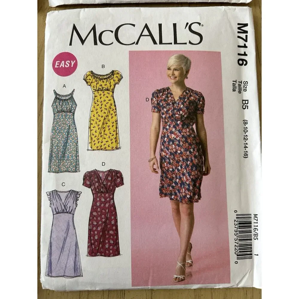 Y2K 2000s McCalls Sewing Patterns MIDI Dress Mini Dresses Womens Lot Of 4 90s